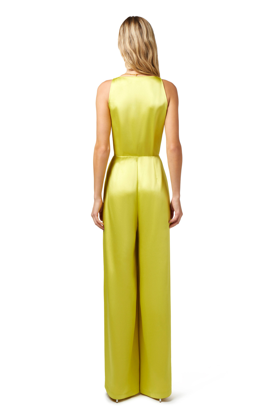 Flowing crêpe jumpsuit with bra accessory - Elisabetta Franchi® Outlet