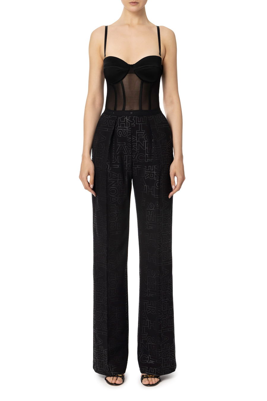 Tuta in tulle con top bustier - Elisabetta Franchi® Outlet