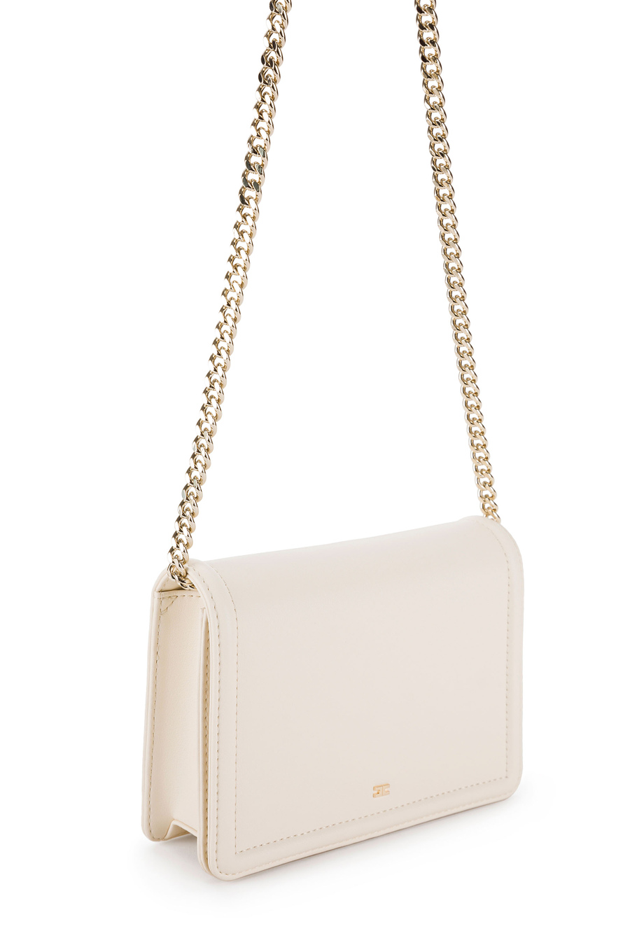 Mini shoulder strap with logo - Elisabetta Franchi® Outlet