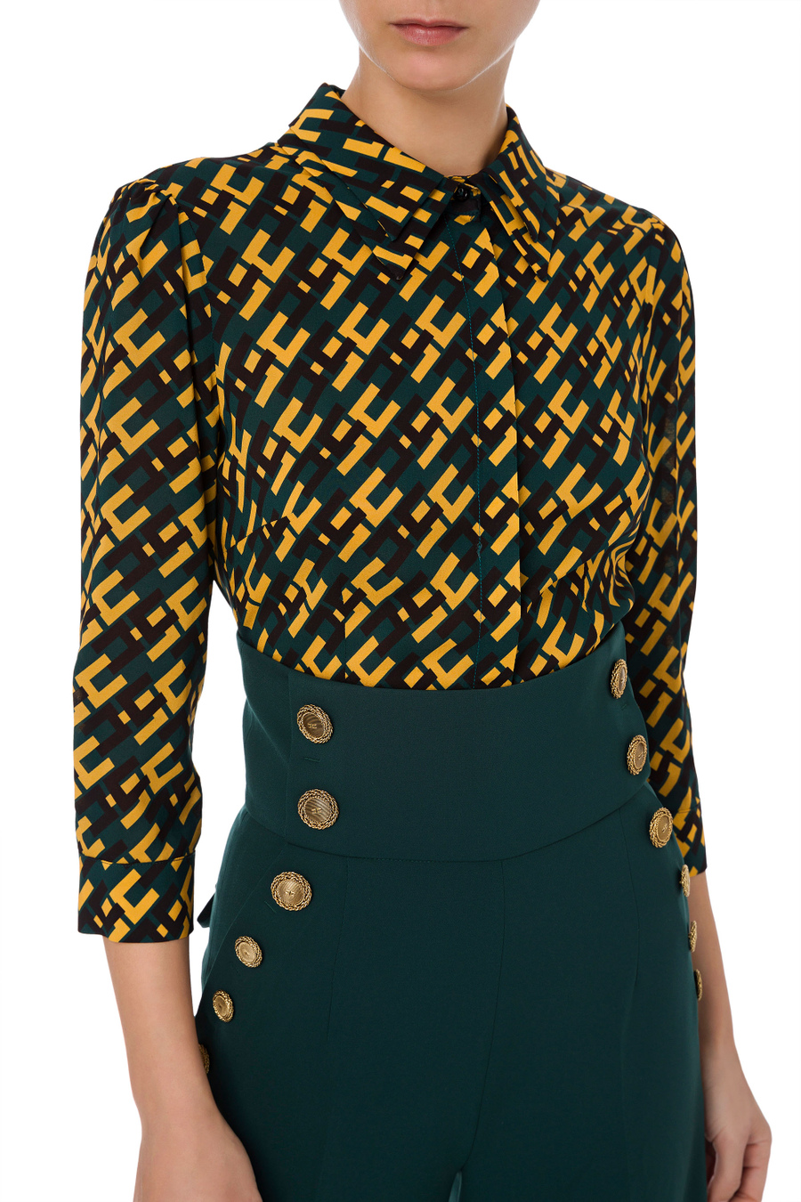 Print blouse - Elisabetta Franchi® Outlet