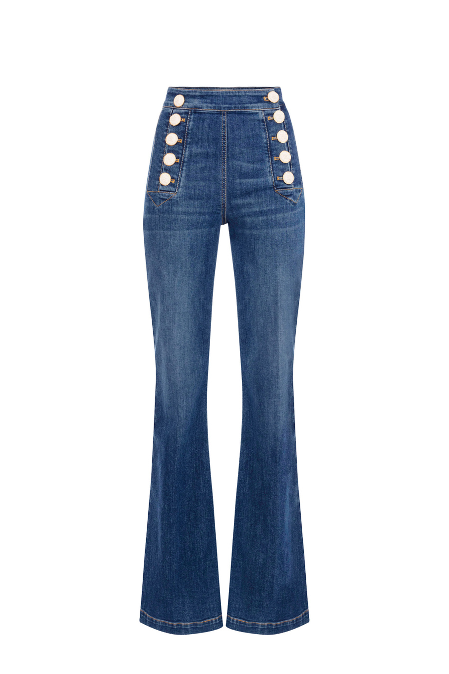 Button-up palazzo jeans - Elisabetta Franchi® Outlet