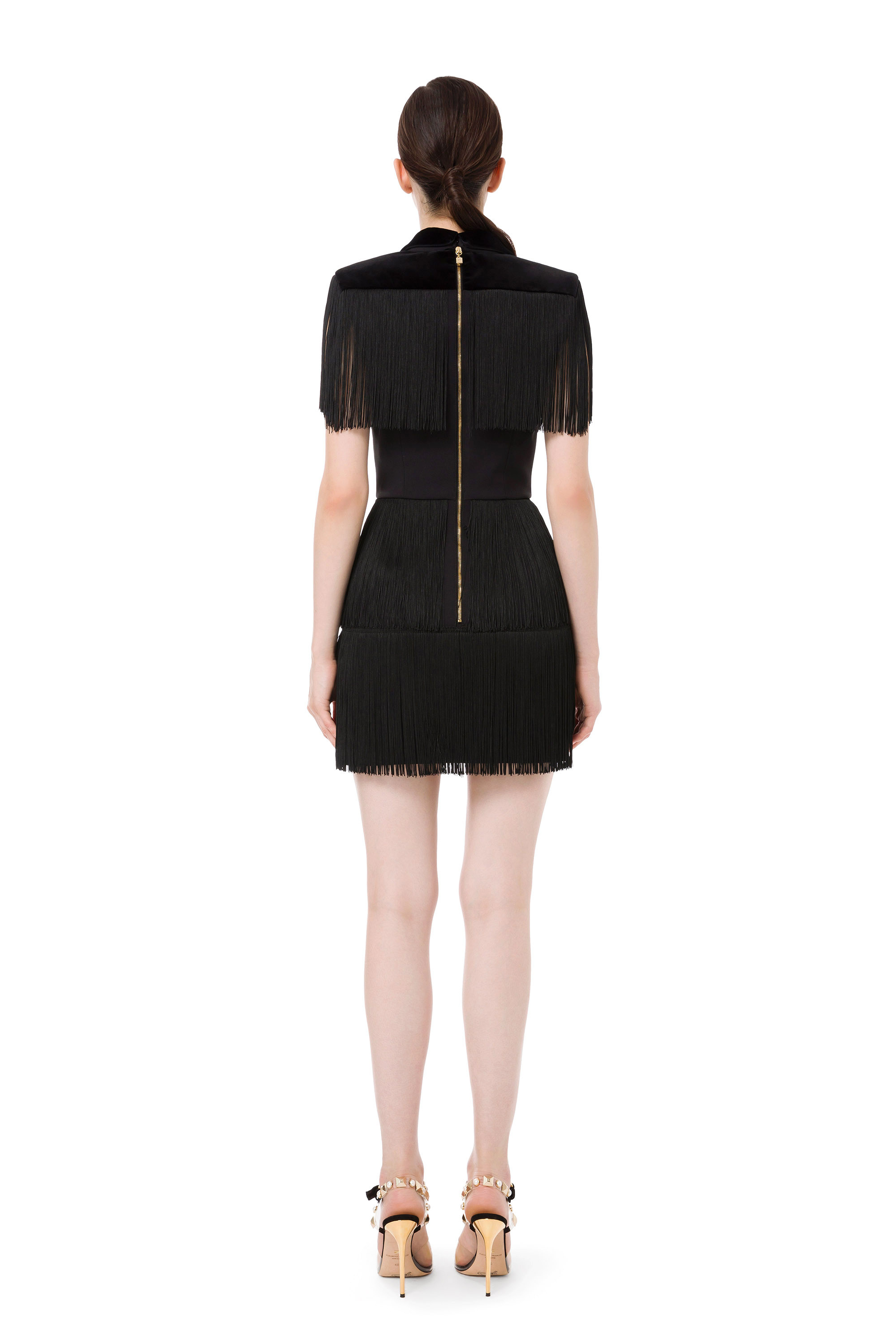 Elisabetta franchi fringe hot sale dress