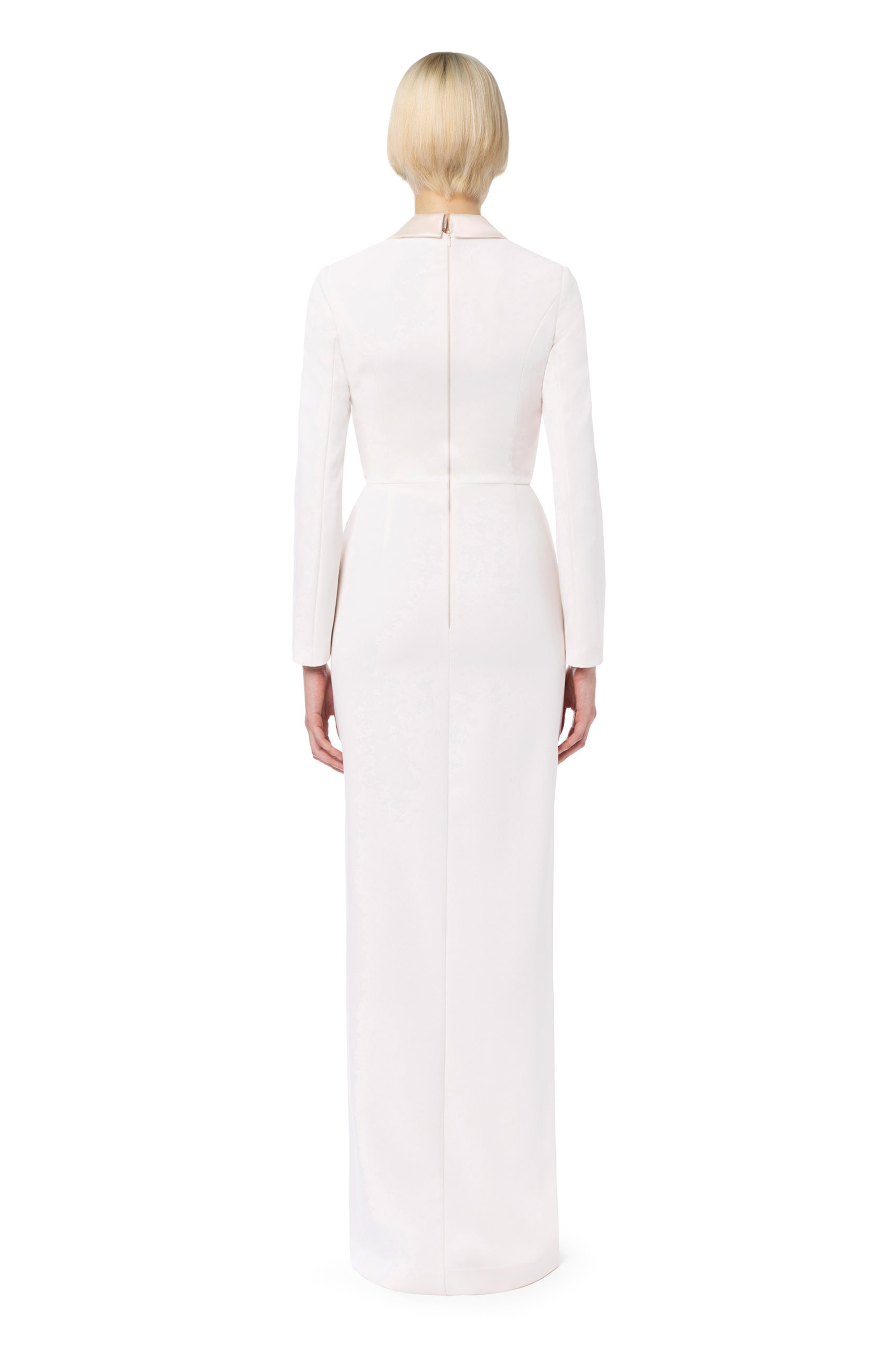 Crêpe dress with pearl and rhinestone embroidery | Elisabetta Franchi®  Outlet