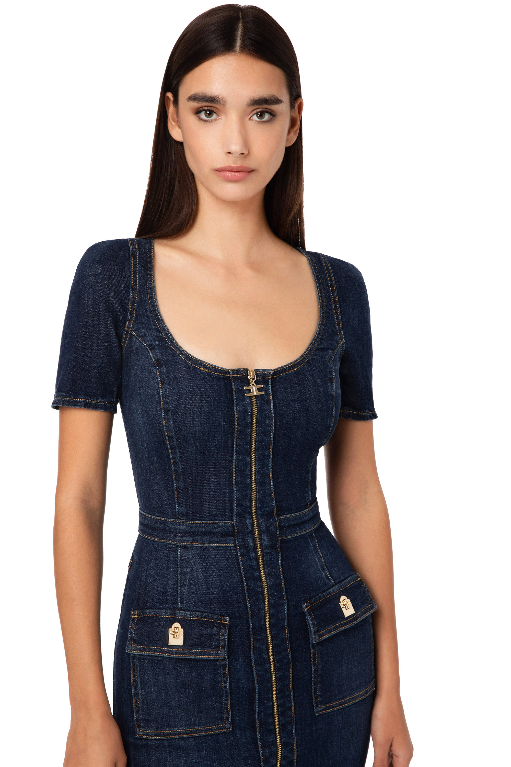 Mini robe jean new arrivals