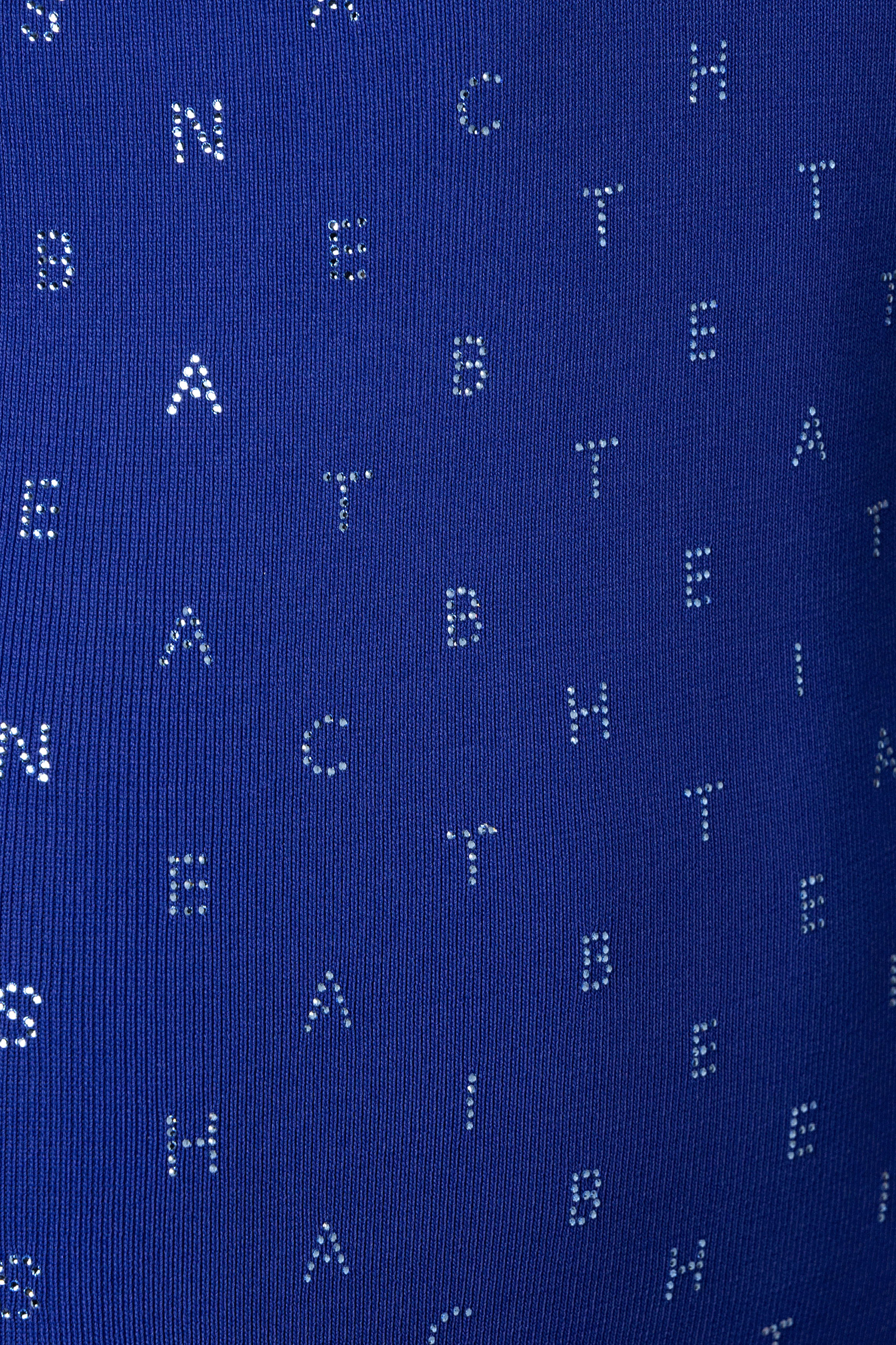 Midi dress in viscose with rhinestone lettering | Elisabetta