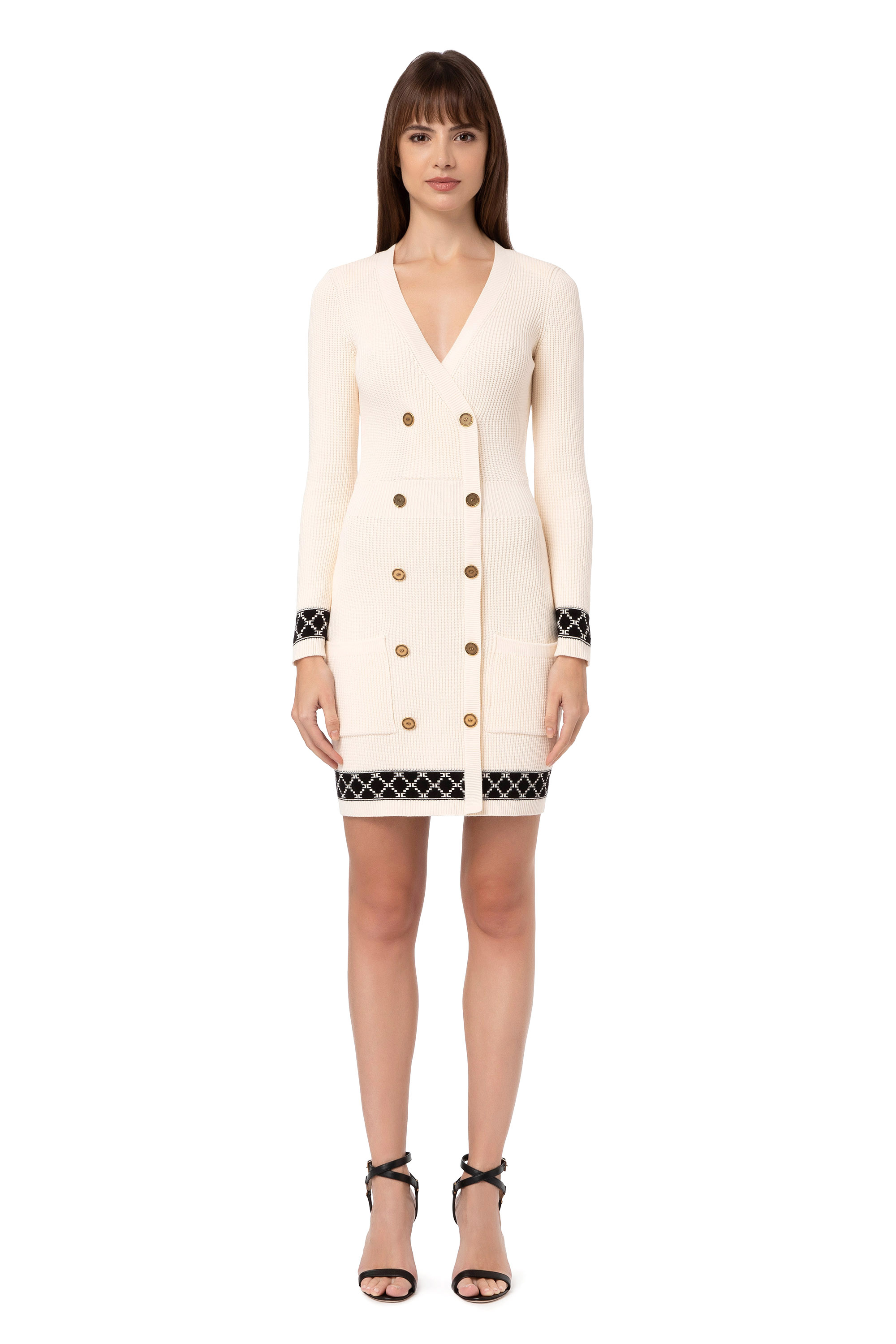 Abito robe manteau in maglia Elisabetta Franchi Outlet
