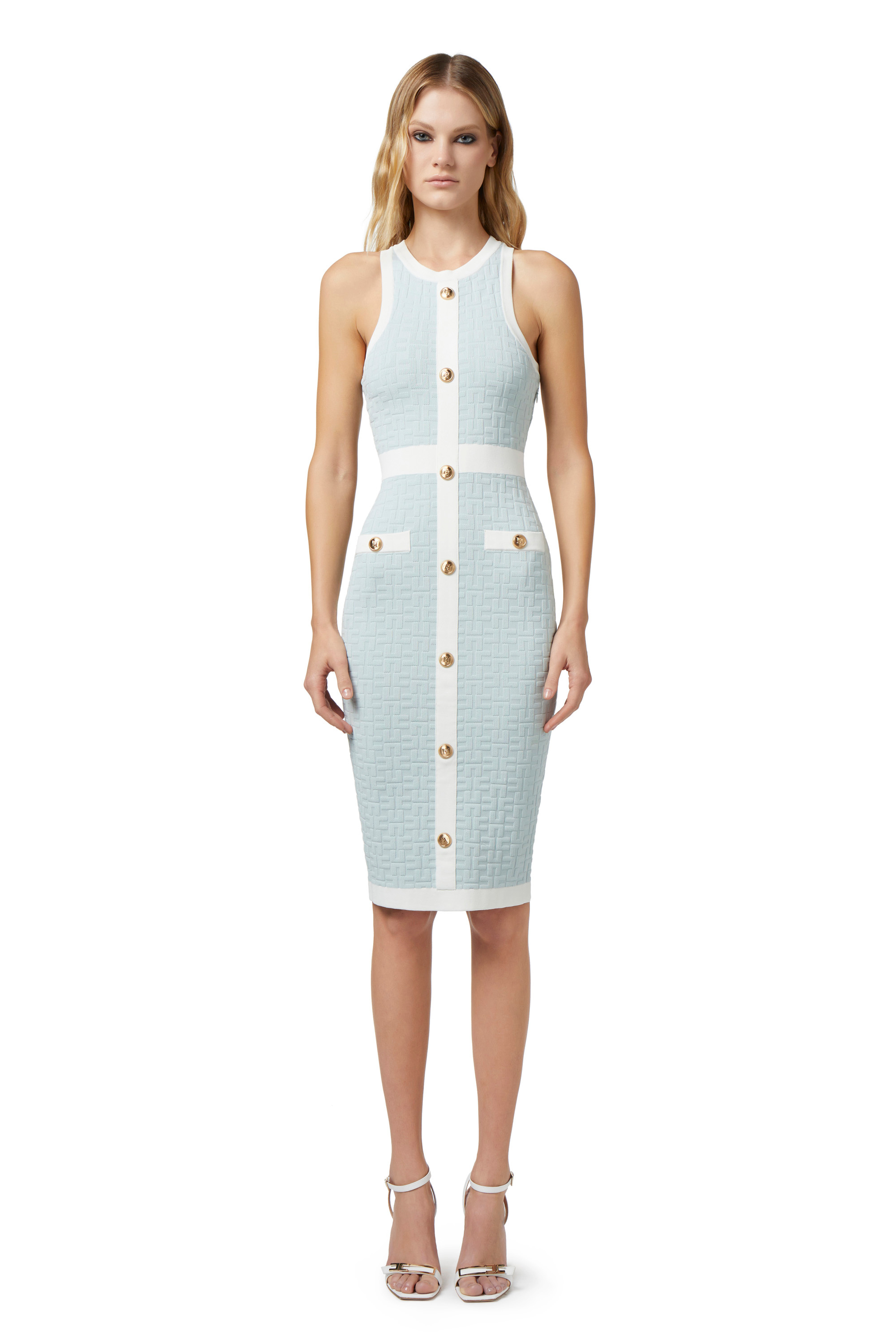 【関税込み】ELISABETTA FRANCHI ORGANZA MIDI DRESS AM80B42E2_BV9_1_D.jpg