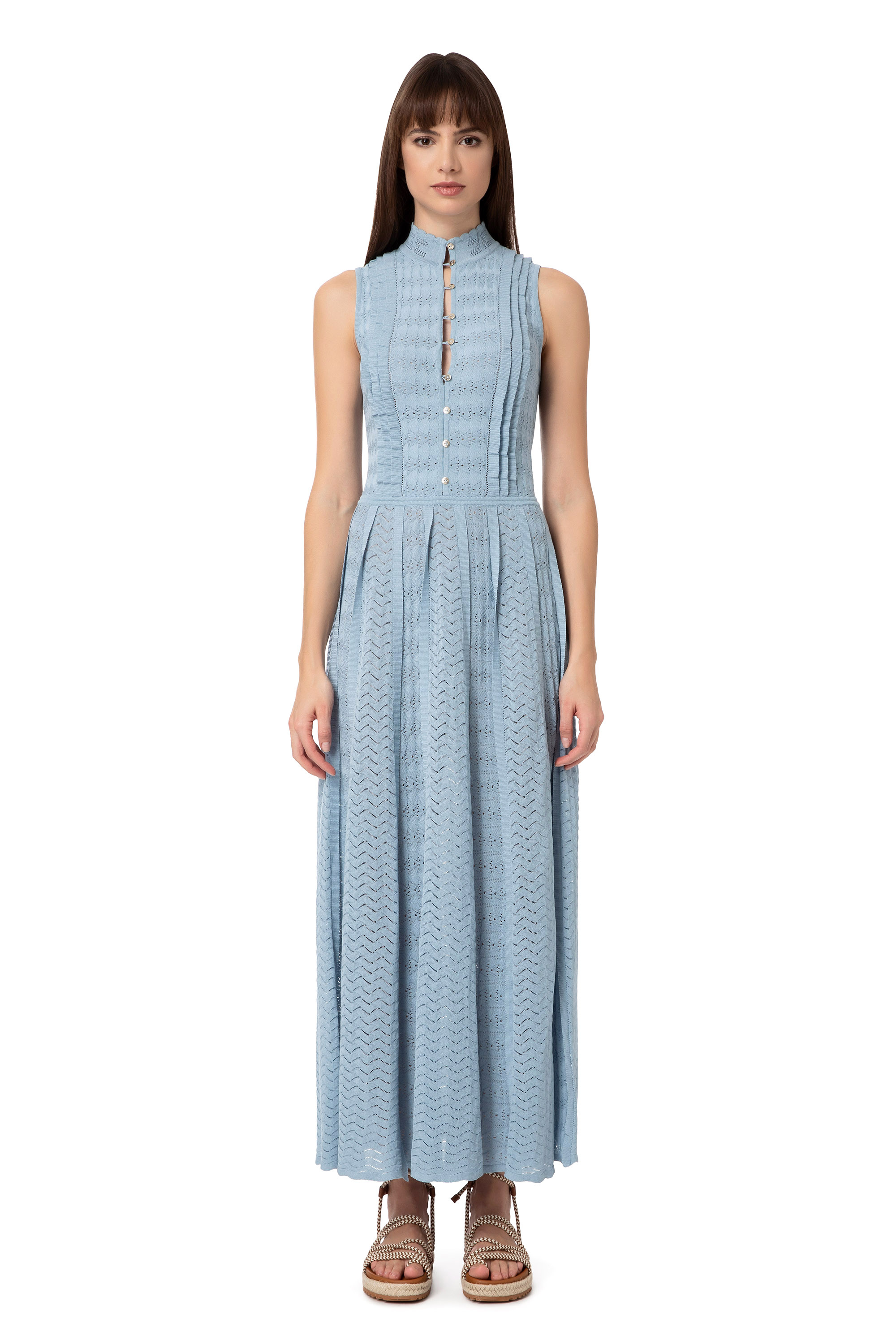 Abito con colletto in punto pizzo Elisabetta Franchi Outlet
