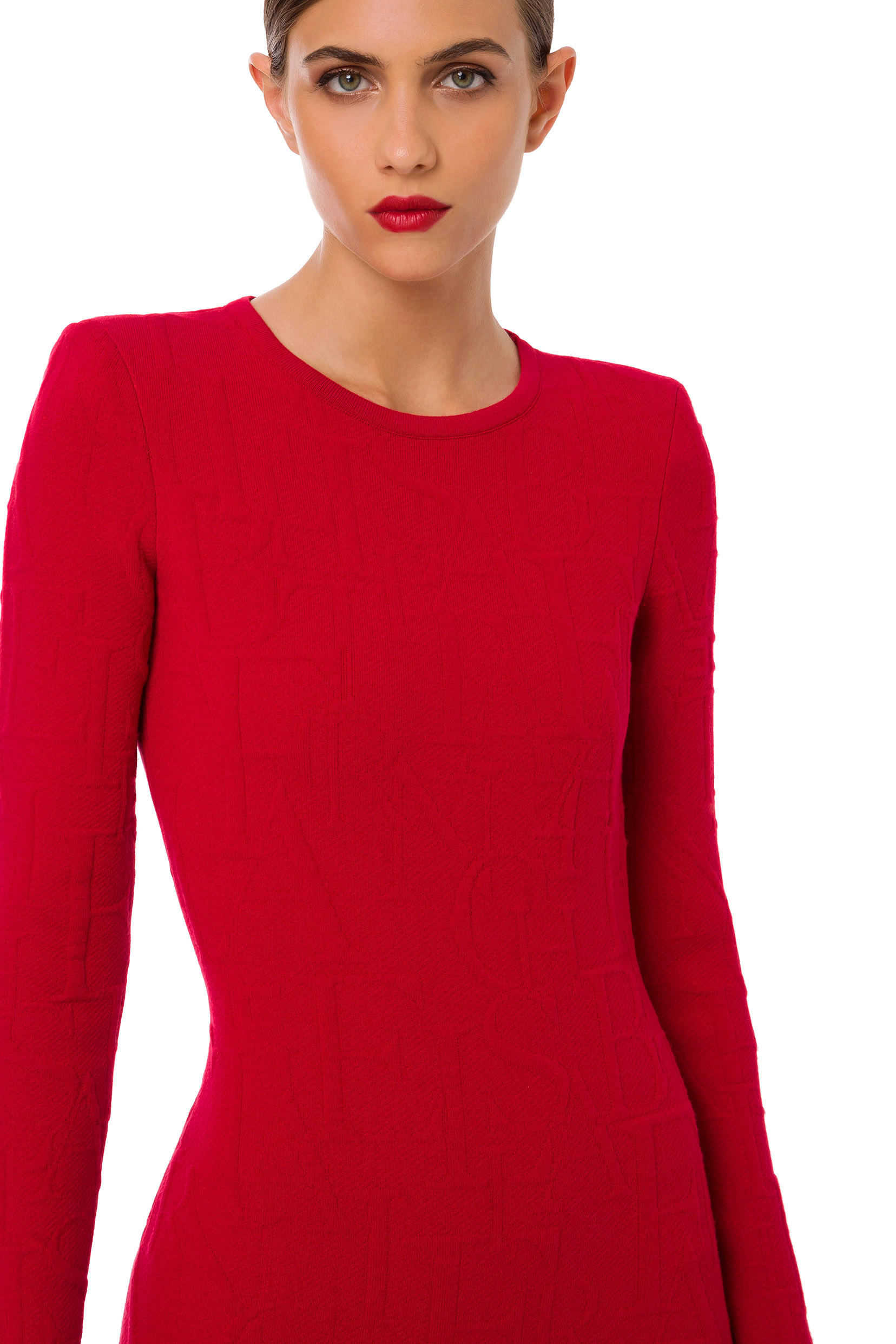 Mini dress in maglia con logo embossed Elisabetta Franchi Outlet