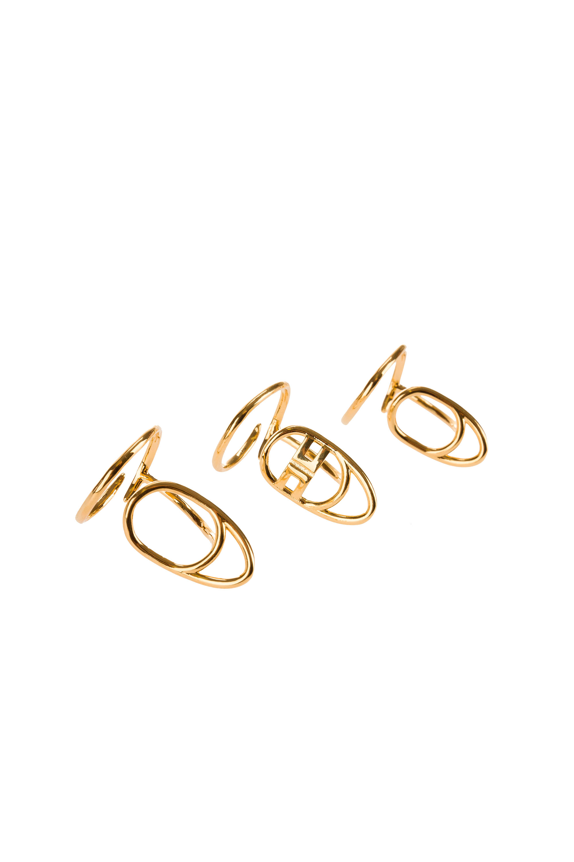 Set of 3 gold rings Elisabetta Franchi Outlet