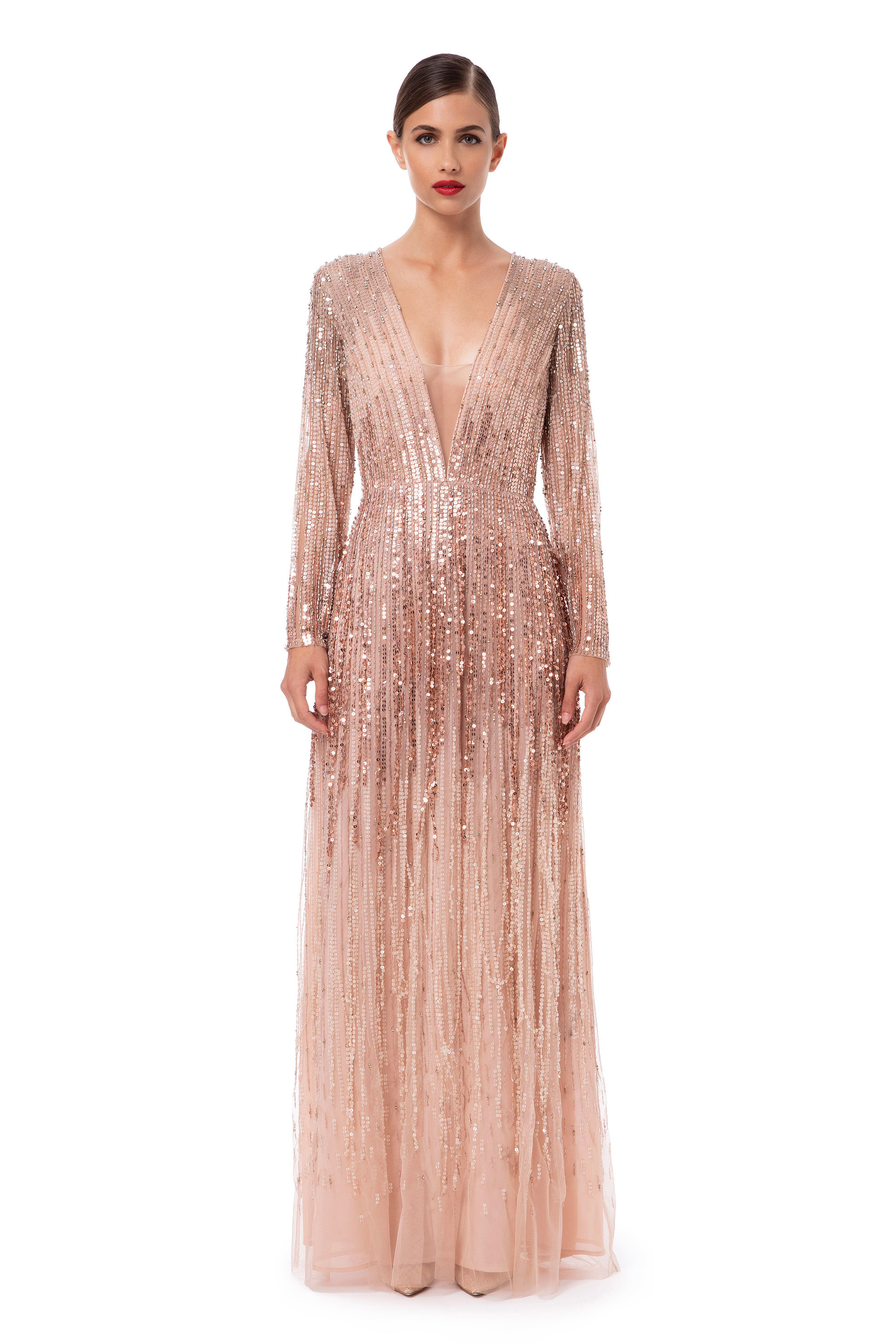 The Betty Dress in Gold Sequins