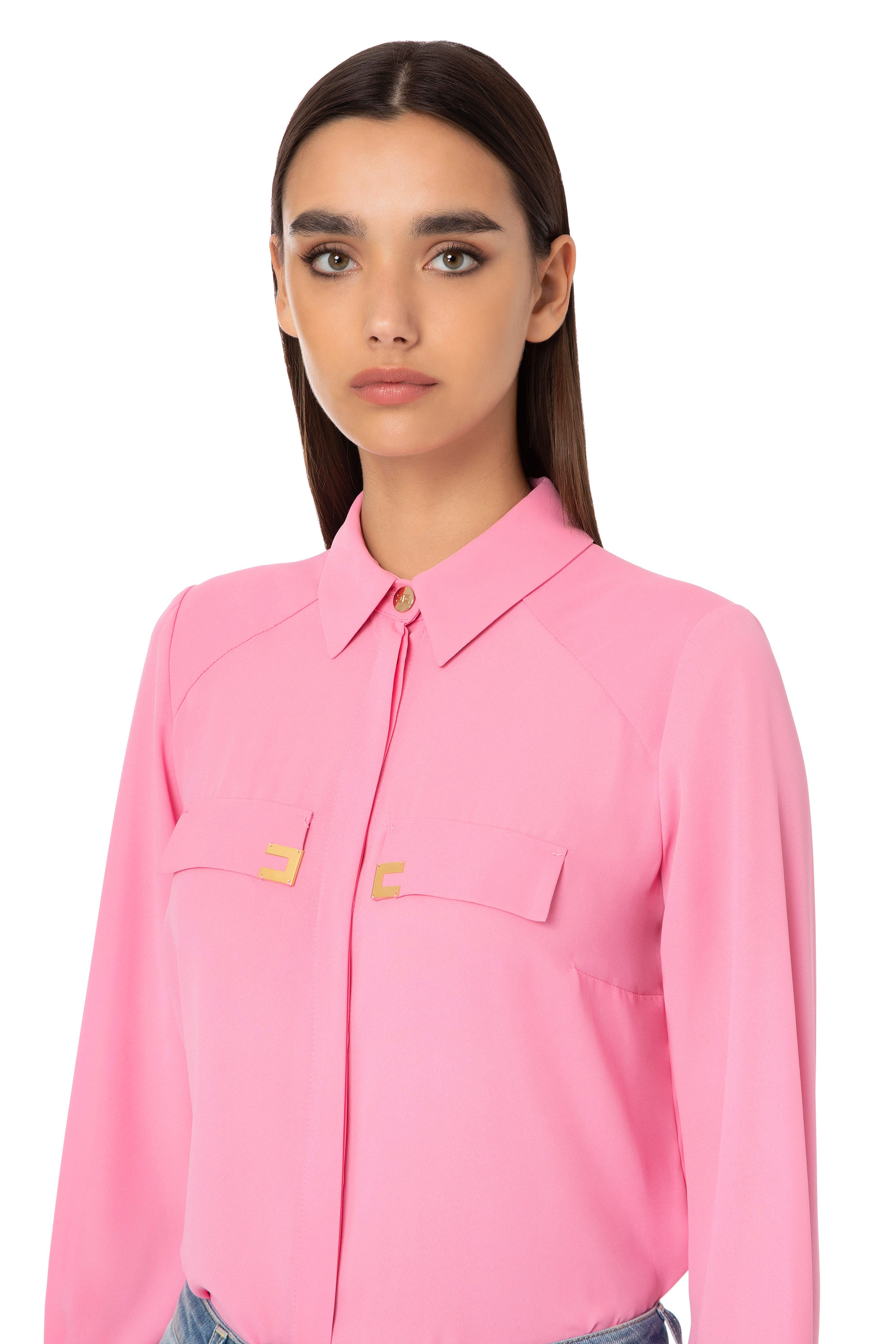 Camicia in georgette Elisabetta Franchi Outlet