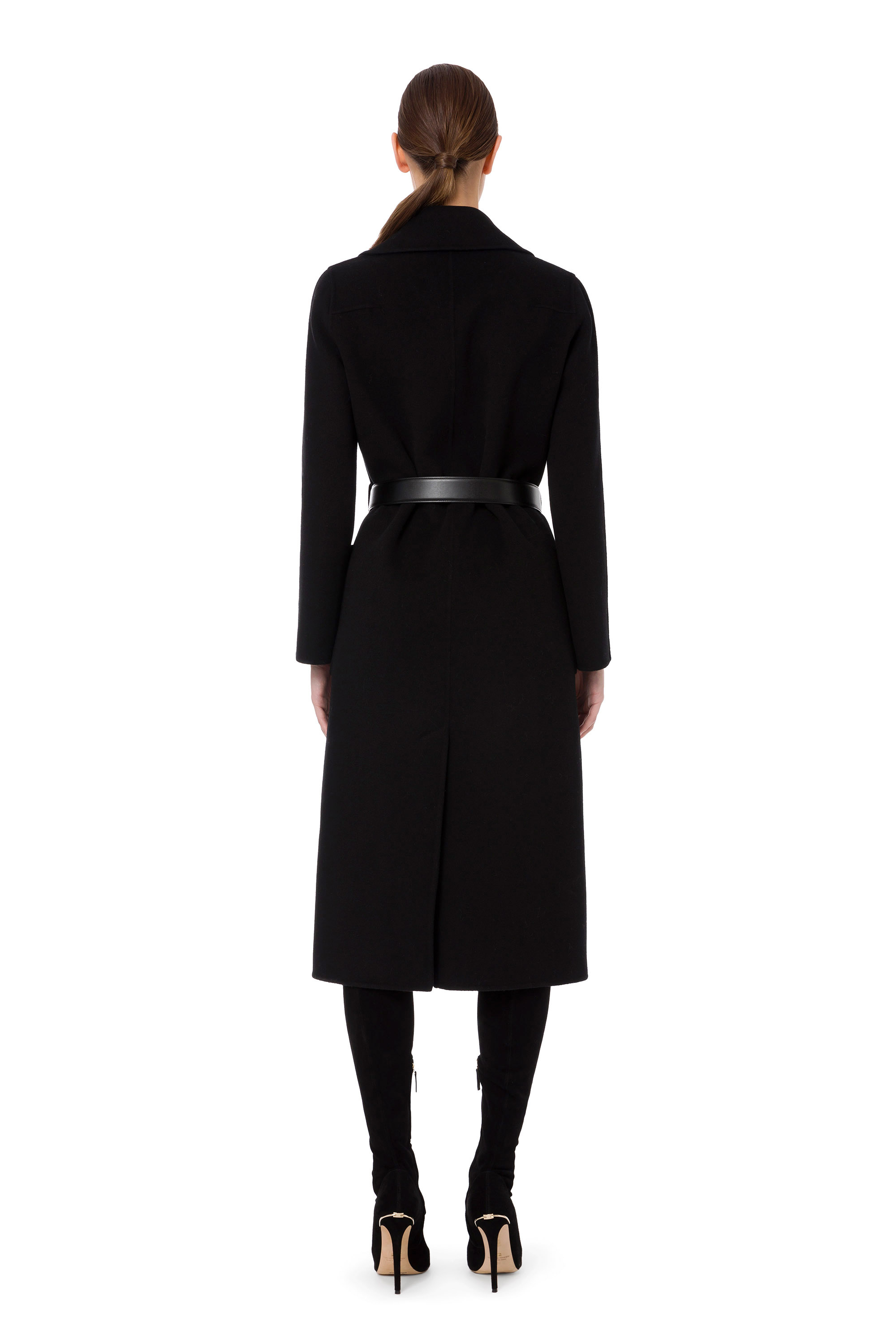 Mantel aus mit Kaschmir Logo-Gürtel Wolle | Outlet Franchi® und Elisabetta