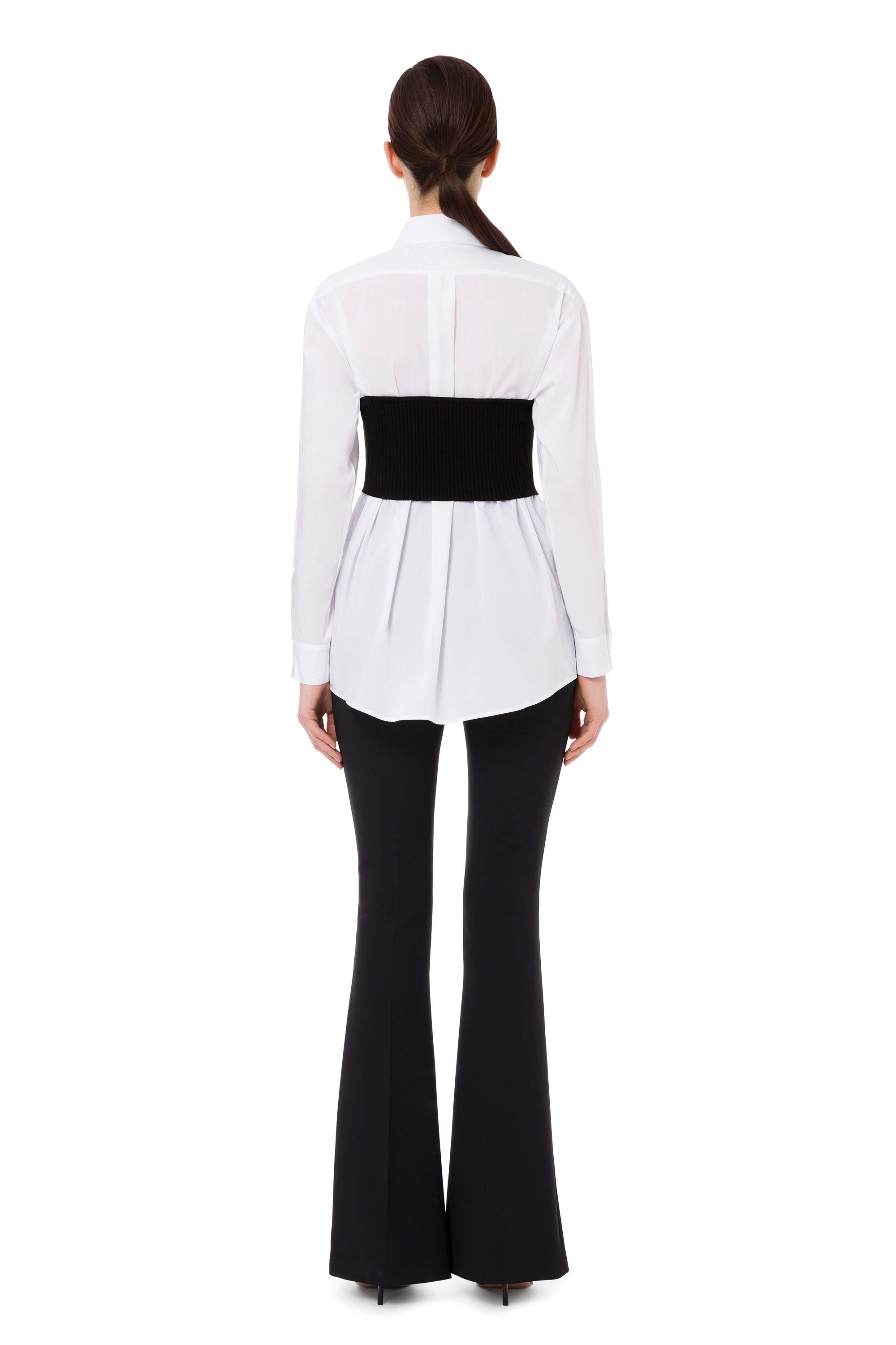 Neu im Jahr 2024 Long shirt with knit overlapping bodice Outlet Franchi® Elisabetta 