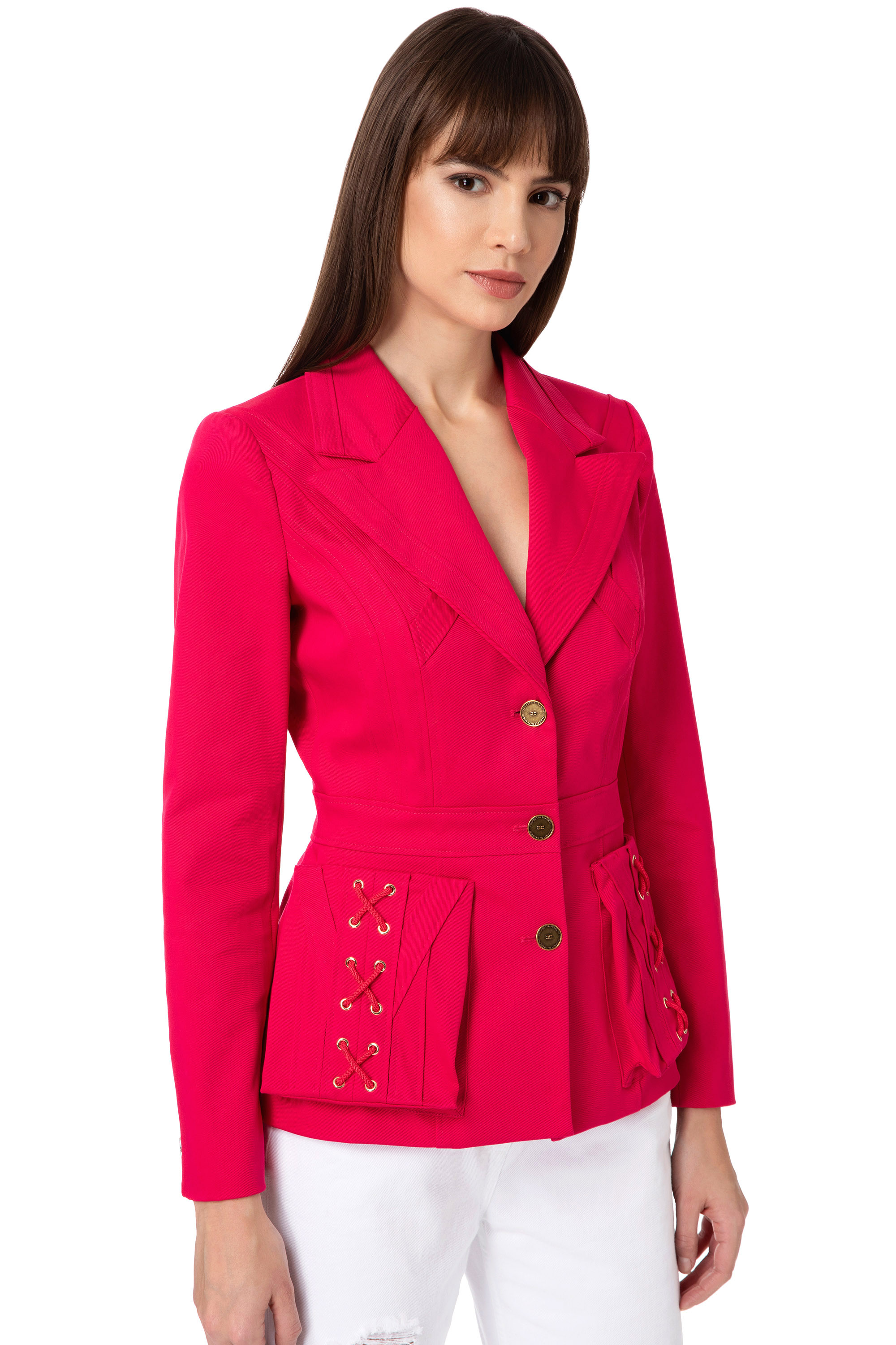 Veste par Elisabetta Franchi avec boutons light gold Elisabetta