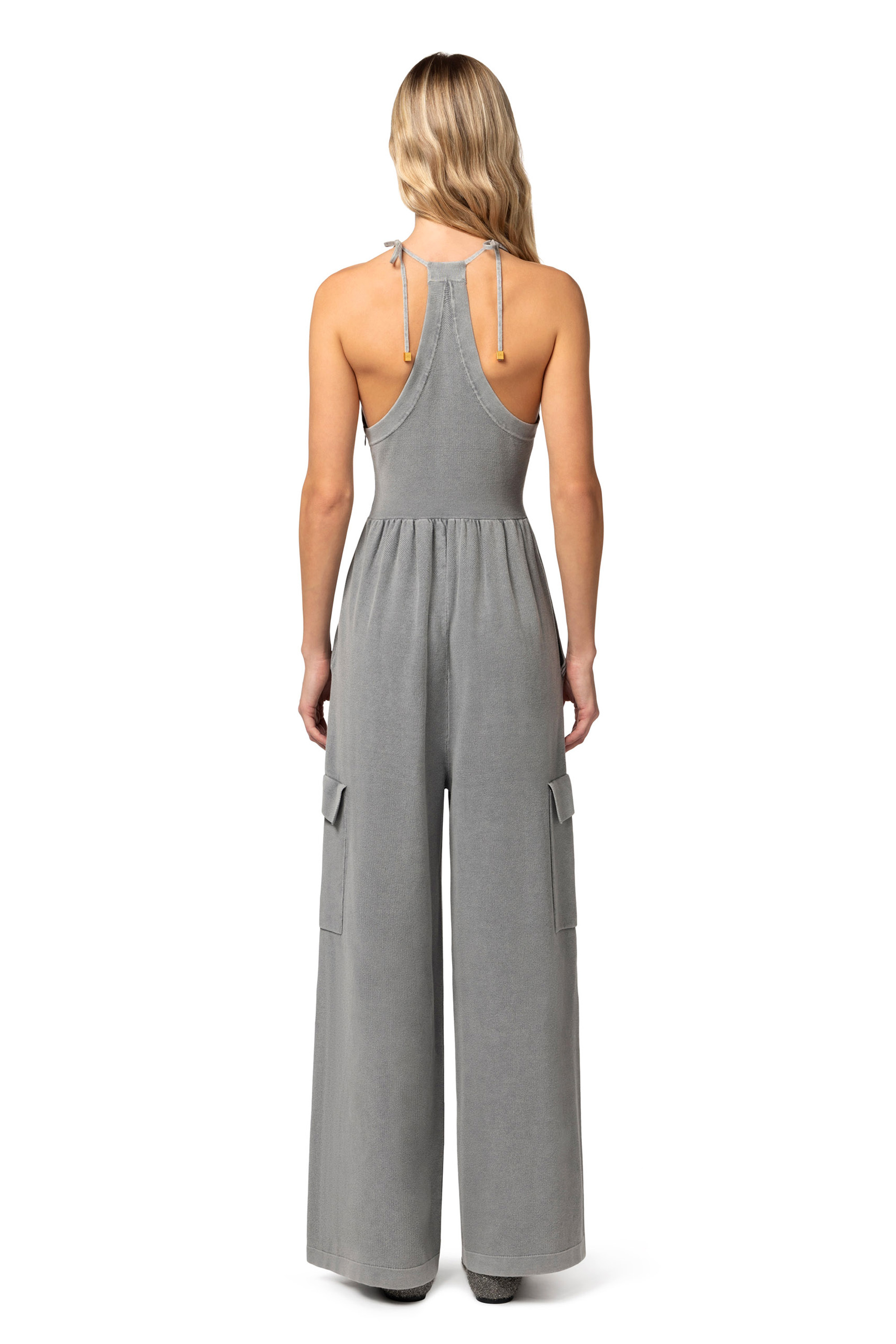 Cotton stone wash jumpsuit | Elisabetta Franchi® Outlet