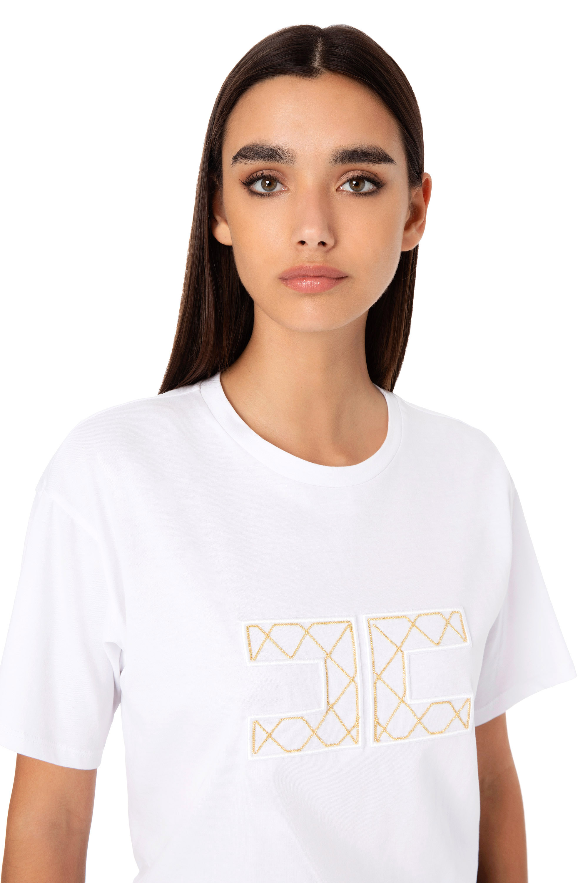 Crew neck T shirt Elisabetta Franchi Outlet