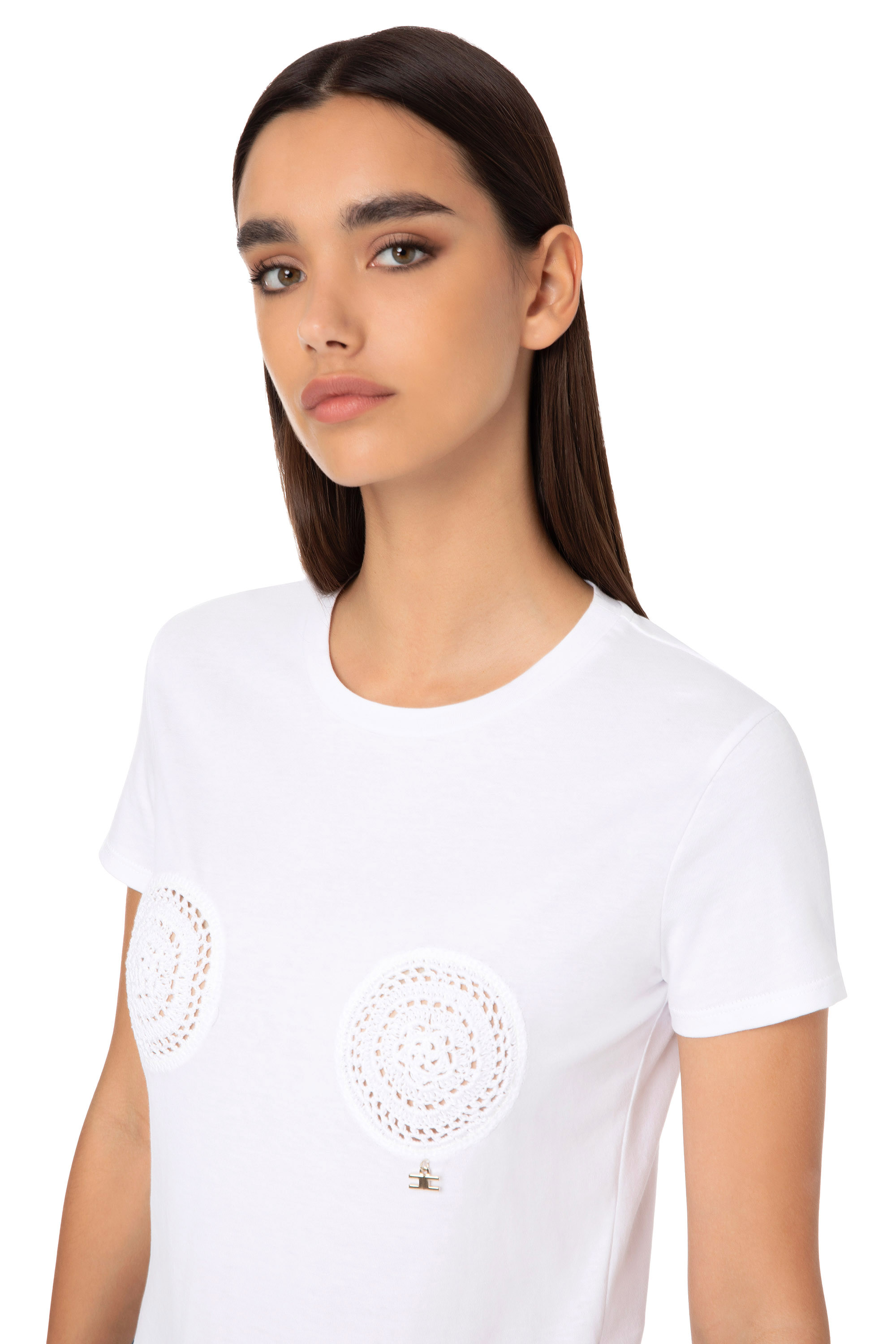 Crew neck T shirt Elisabetta Franchi Outlet