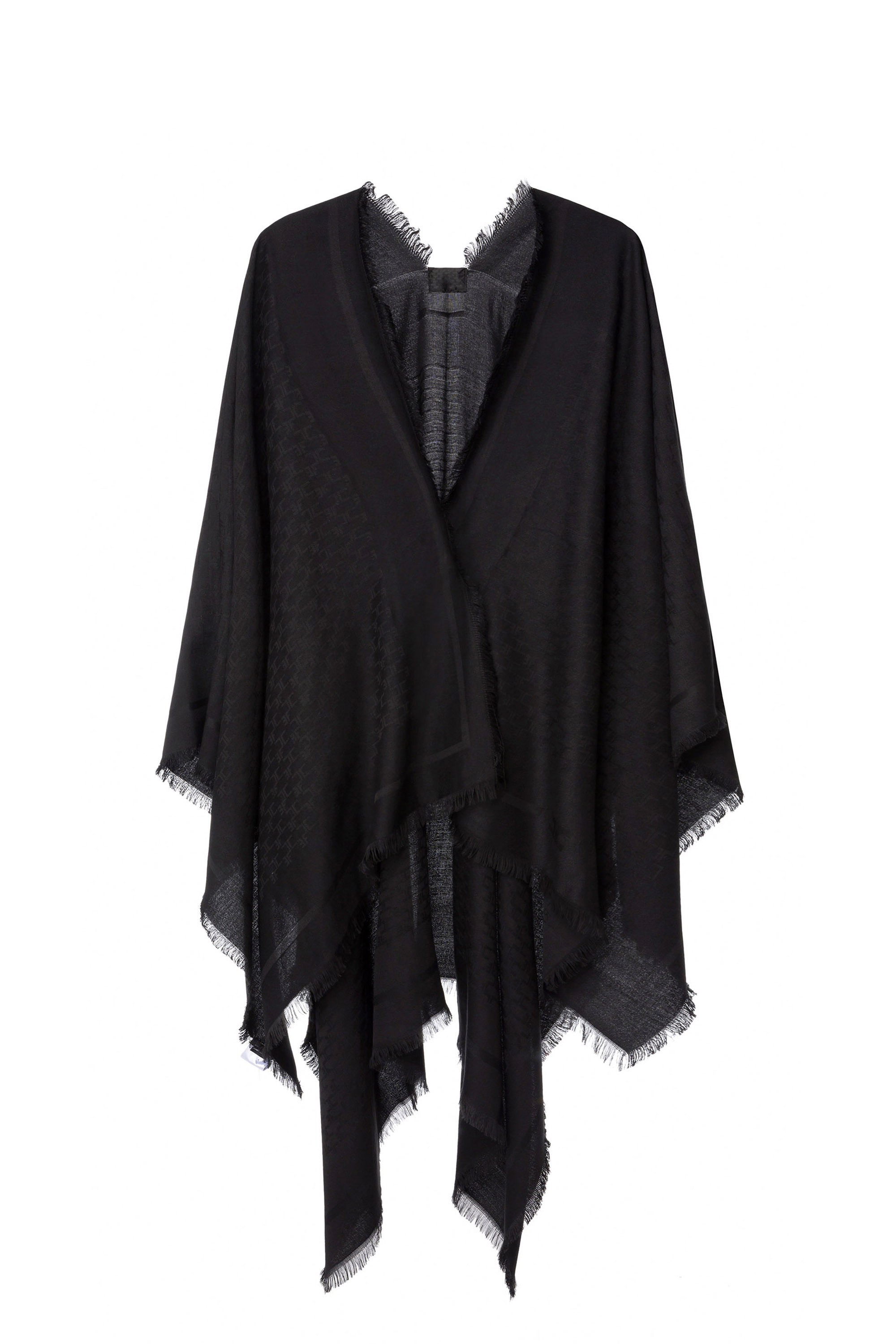 Lightweight cape with elisabetta franchi monogram pattern | Elisabetta  Franchi® Outlet