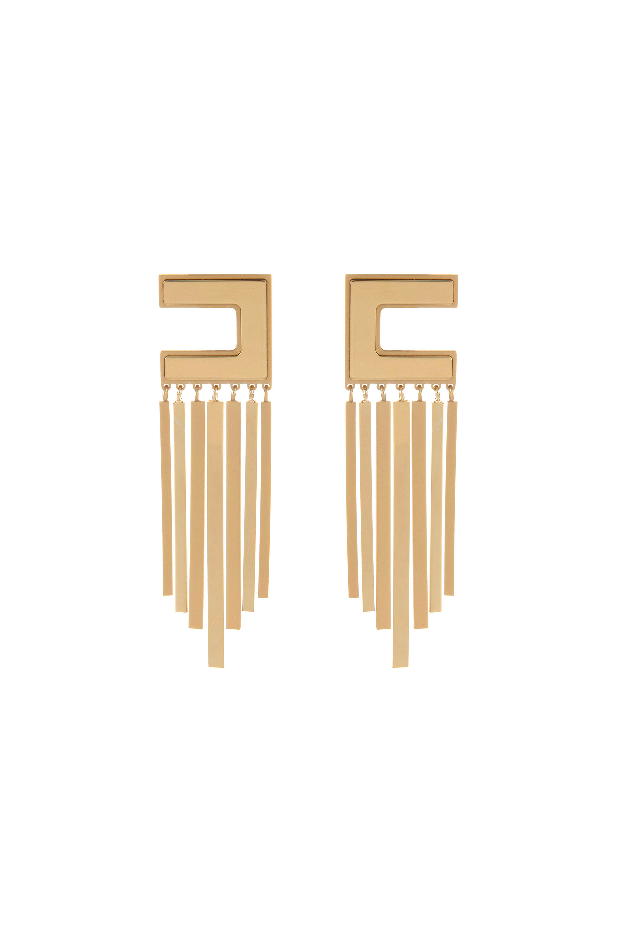 Pendant earrings with logo