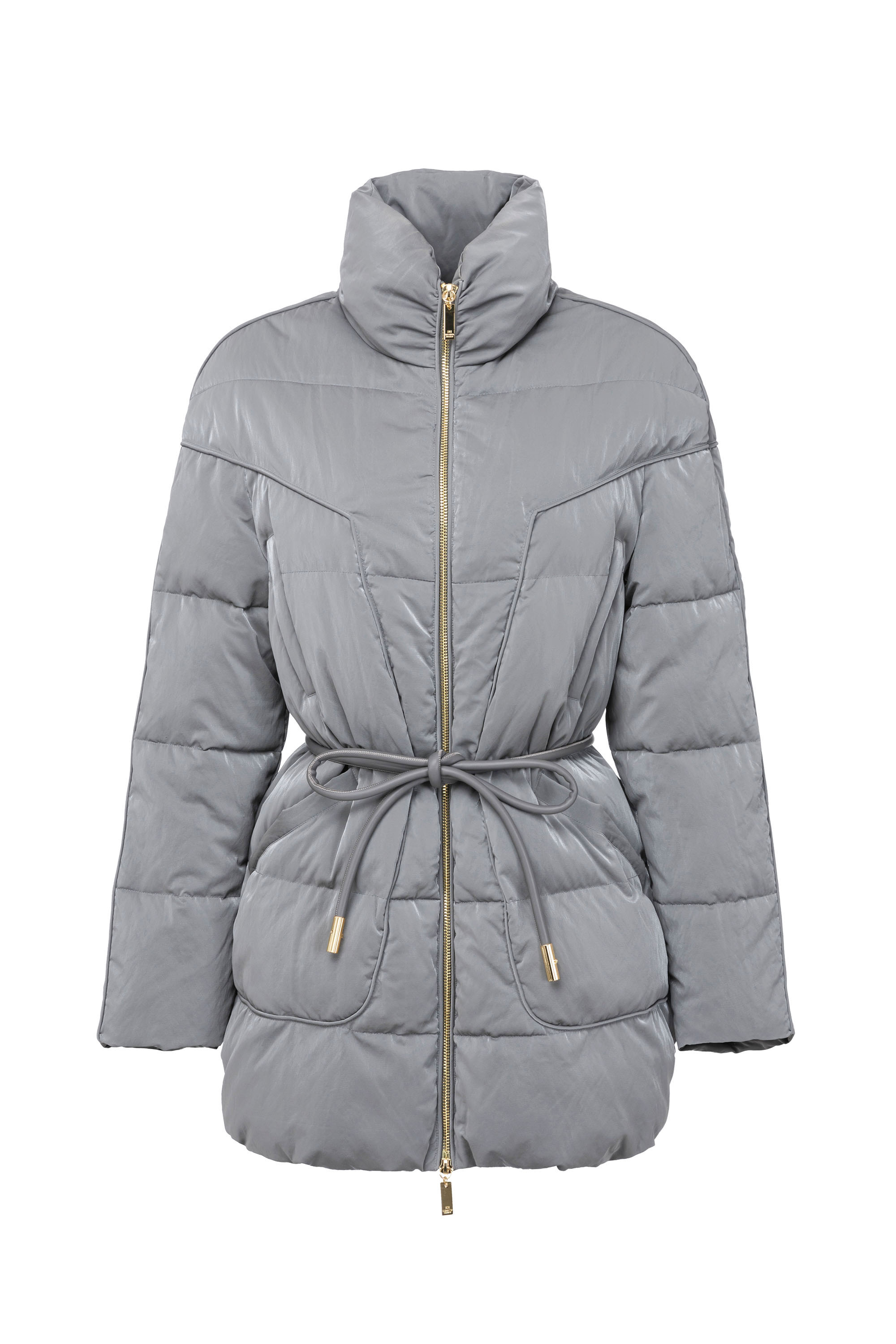 elisabetta franchi peplum padded coat