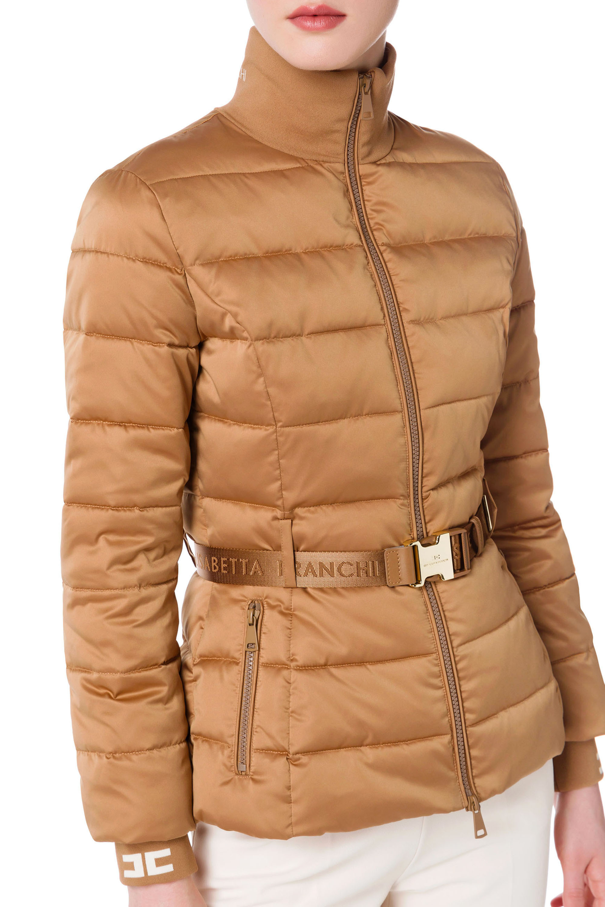 Down jacket with belt new arrivals