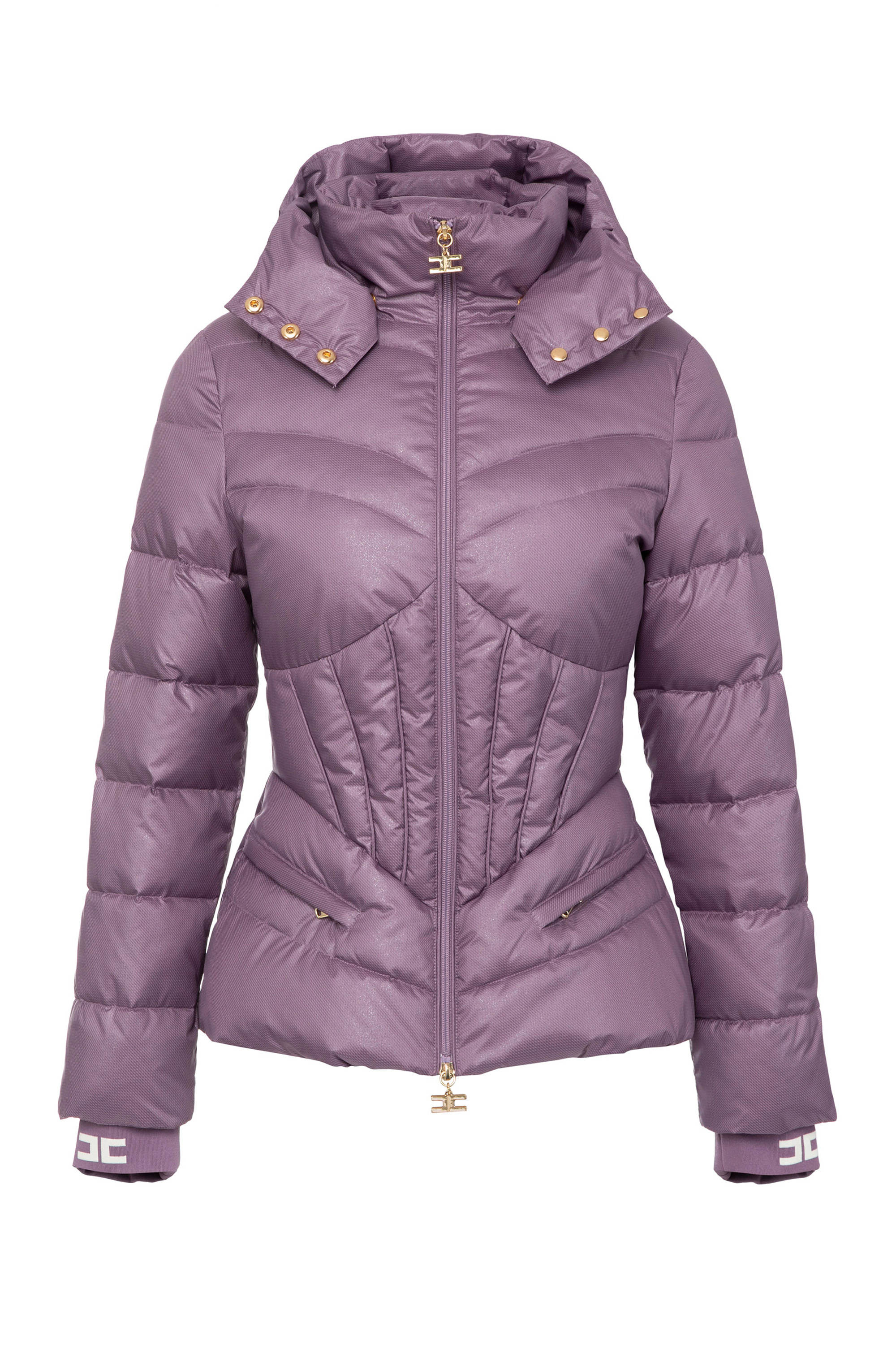 ファッション Down jacket in voile with bustier top stitchings ジャケット・アウター