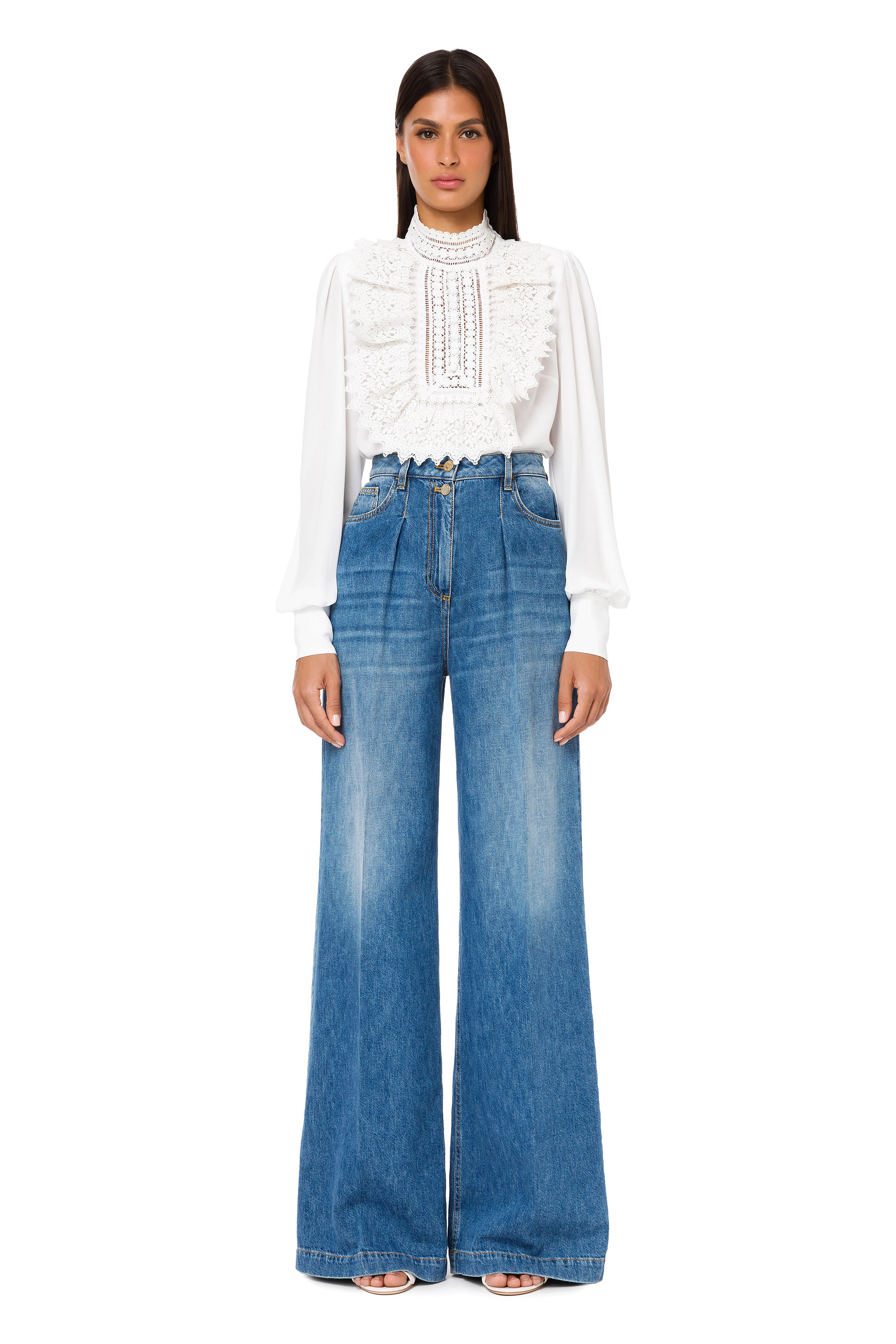 jeans with accessory | Elisabetta Franchi® Outlet